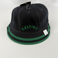 VTG NEW Nike Boston Celtics Basketball Team Knit Beanie Hat M L Black Green NWT