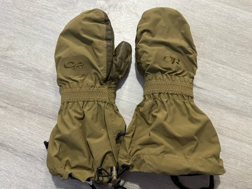 Outdoor Research Firebrand Mitts Coyote Small Extreme Cold Weather Mittens