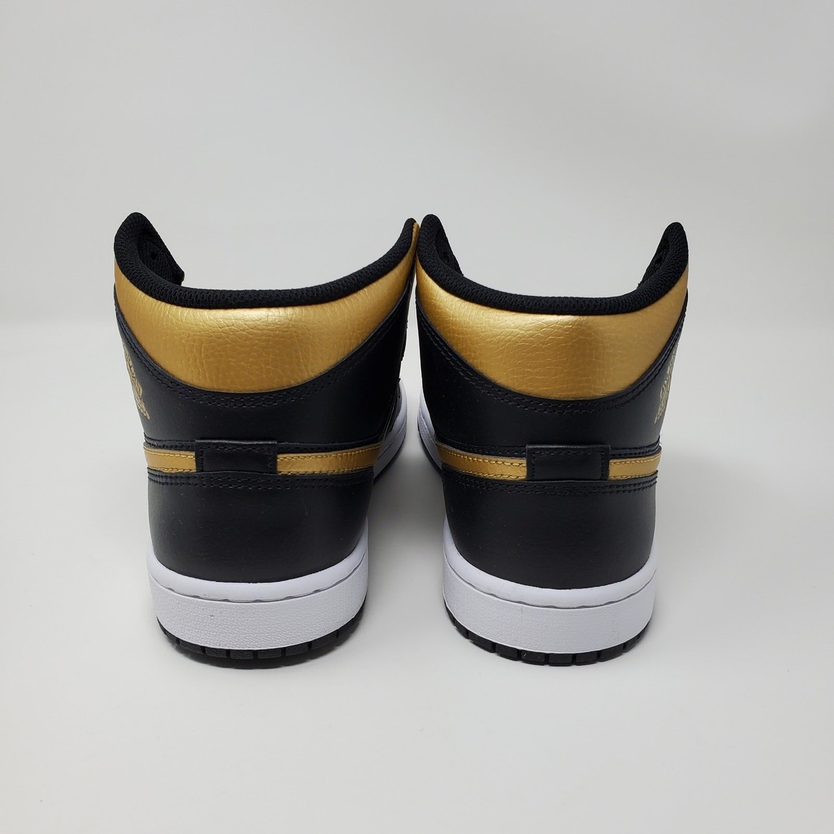 Size 7 - Air Jordan 1 Mid Black Metallic Gold for sale online | eBay