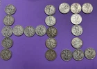 Mixed Lot of 22 Walking Liberty 90% Silver US Half Dollars $11 FV NO RESERVE