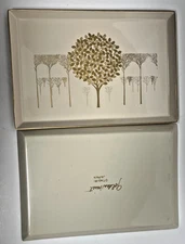 VTG Melamine Snack Tray Set MCM Otagiri Golden Mist  60s Laquerware set of 4