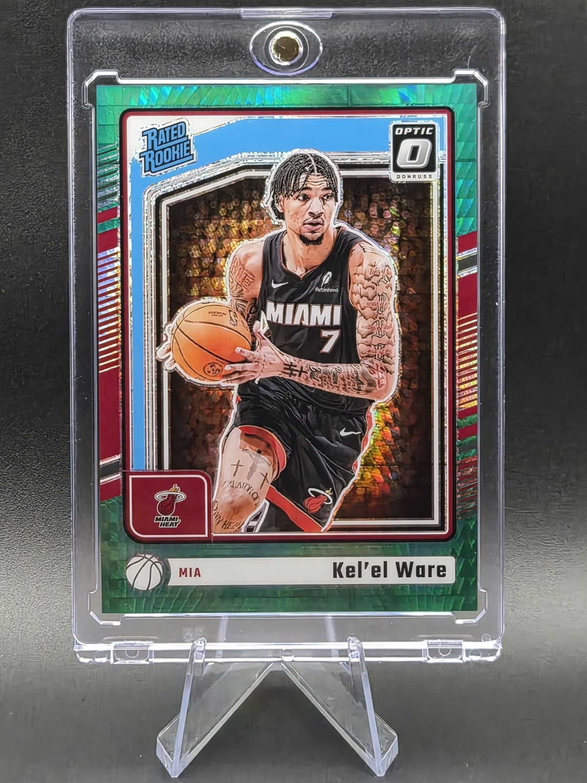 2024-25 Donruss Optic - Hyper Green #/249 Kel'el Ware RC #280 Miami Heat
