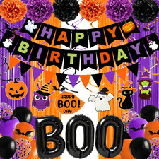 Halloween Birthday Party Decorations, 73Pcs Halloween Birthday Decorations Set I