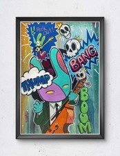 Faris Art: Thump Bang : 18x24:Neo Expressionism Original Street Style on Canvas