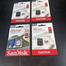 New Lot Of Sandisk Memory Cards 3 X 64 Gb 1 X 128 GB Pictures