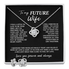 To My Future Wife Love Knot Necklace & Earring Gift Set
