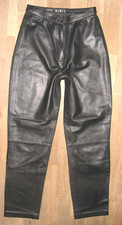 Mix It- Leather Pants for Ladies Nappa IN Black Without Pockets Sz. 4 Approx. 36