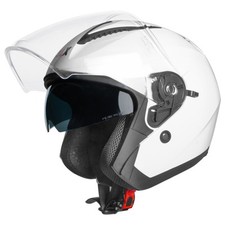 ZORAX Tula White Open Face DVS Motorbike Moped Helmets Crash Adult Motorcycle