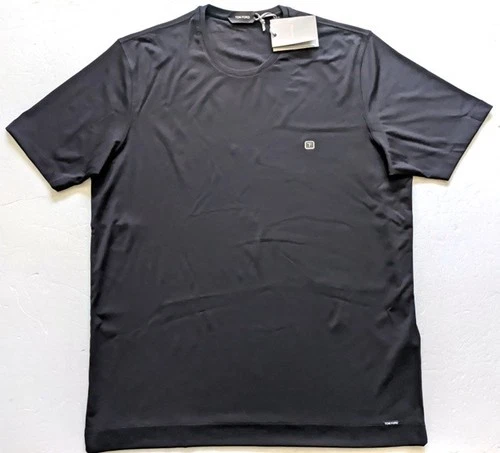 TOM FORD MENS BLACK LYOCELL  T-SHIRT SIZE M