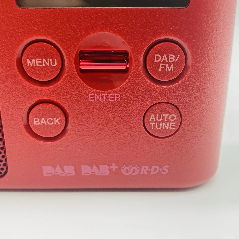 SONY XDR-S41D DAB+ Radio Digital DAB UKW-RDS Mono Tragbar LCD Display Rot Mini - Bild 4 von 4