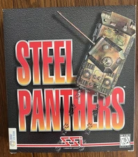 Steel Panthers PC IBM CD-ROM BIG BOX Game.  SSI 1995. Open box. New condition.