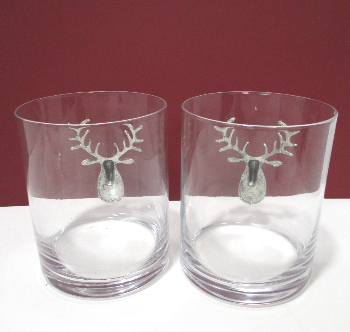 Brooks Brothers Silver Stag Deer Replacements 2 Glasses & 1 Decanter Stopper thumbnail 3