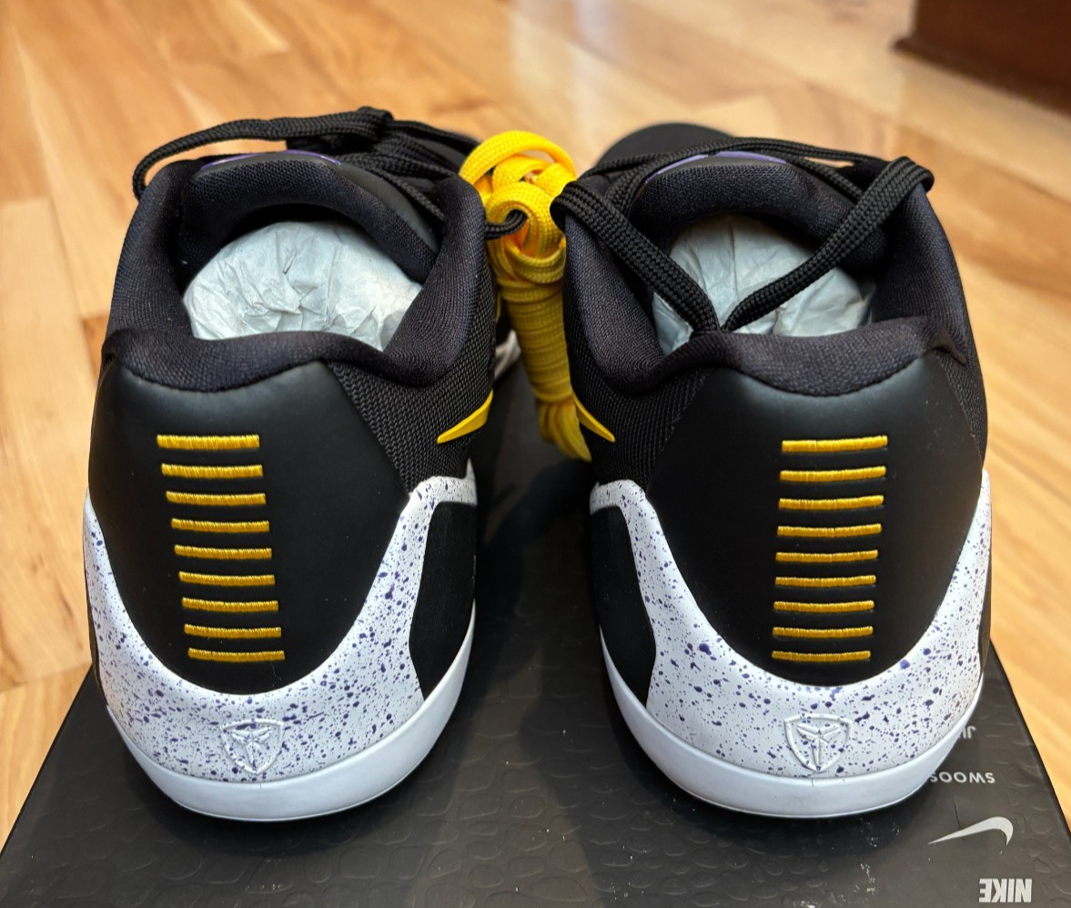 Nike Kobe IX Elite Low EM Protro Black Lakers White IH1401 002 Size 9.5 FULL BOX thumbnail 4