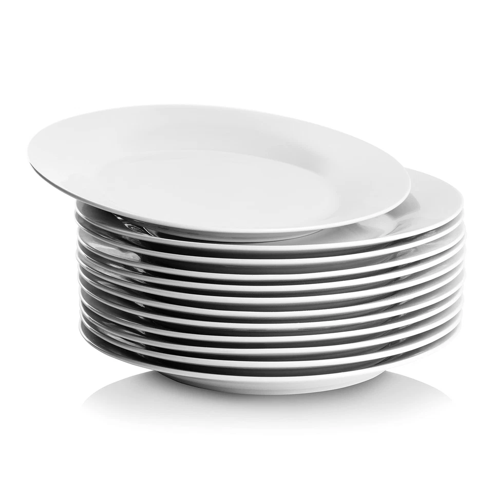 Plato de cena redondo de 10 Strawberry Street .5 para catering, juego de 12, blanco Foto 3 de 4