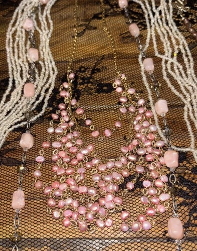 Vintage Costume Jewelry Lot/ Natural Stone, Sterling Silver, FW Pearls