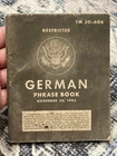 WW2 WWII US Army Military Soldiers TM 30-606 Language Guide German Phrase Book