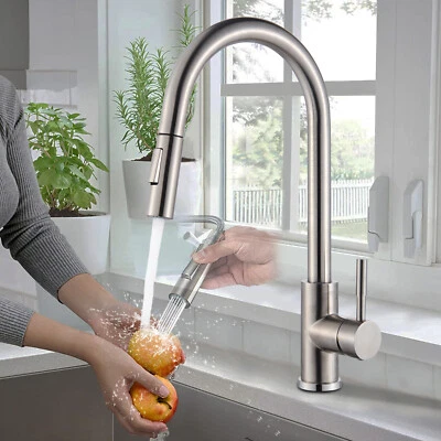 JIEBAO Küchenarmatur Edelstahl Ausziehbar Brause Spültischarmatur 360° Wasserhahn Küche