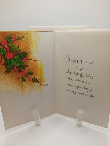 Vintage Greeting Card Grandparents Christmas 1960s Unused - Picture 3 of 6