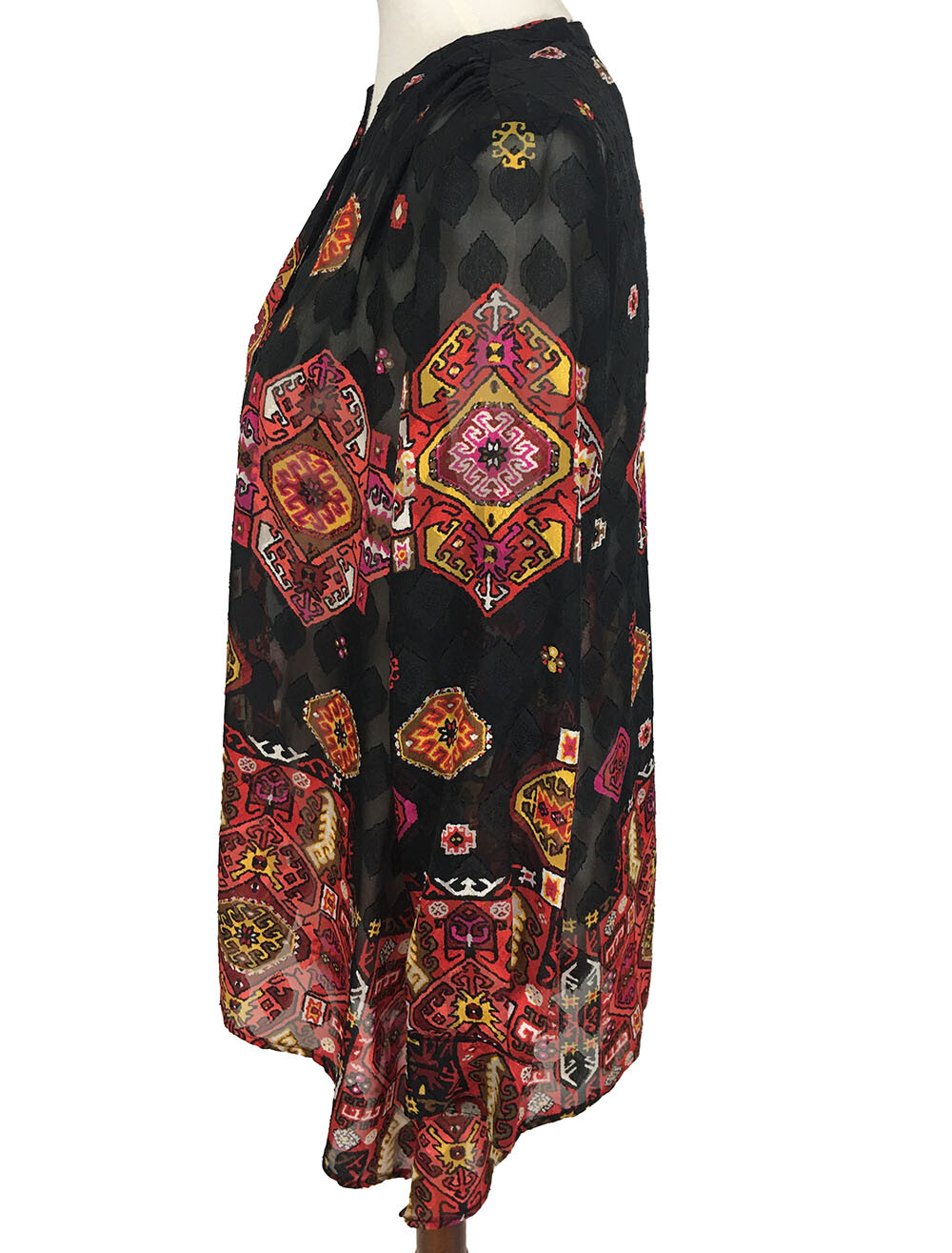 Ruby Rd Womens Button Front Blouse Aztec Print Sh… - image 6