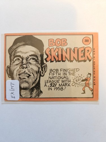 1969 TOPPS BOB SKINNER #369 EX/MT COMBINED SHIPPING - Picture 2 of 2