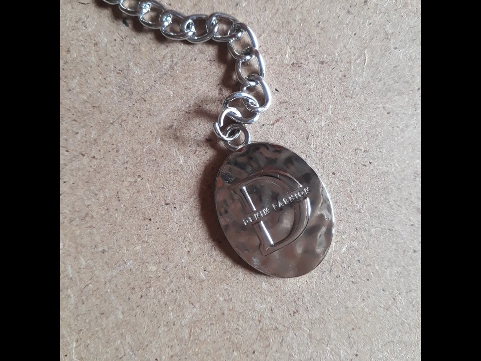 Cintura gioiello donna in finte perline regolabile con moschettone Denim Fashion - Immagine 3 di 3