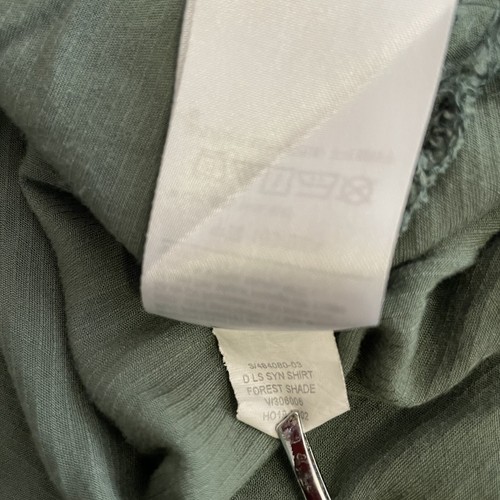 Old Navy Forest Shade Green Long Sleeve Button Up Relaxed Shirt Women Size M - Picture 5 of 6