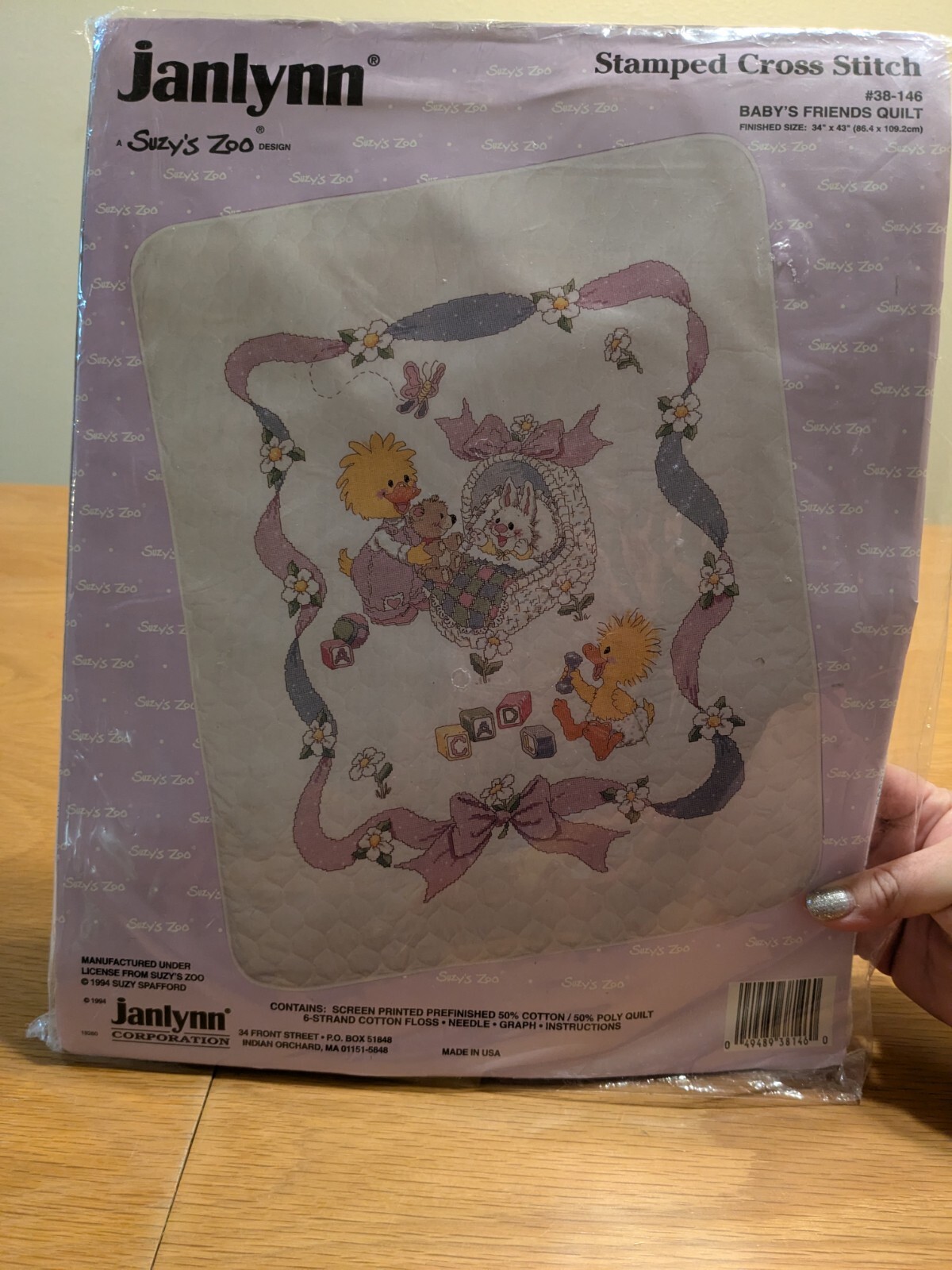 Design Works Stamped Quilt Cross Stitch Kit – Motiv "In The Jungle", Fertig 86x109 Cm, Inkl. Stickgarn Und Nadel