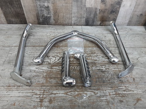 Harley Davidson Brand New Highway High Way Foot Pegs Crash Bar Chrome Finish - Picture 6 of 9