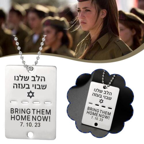 Bring them Home Now! - Double Sided Engraved Support Israel IDF Tag E7F1 - Picture 1 of 10
