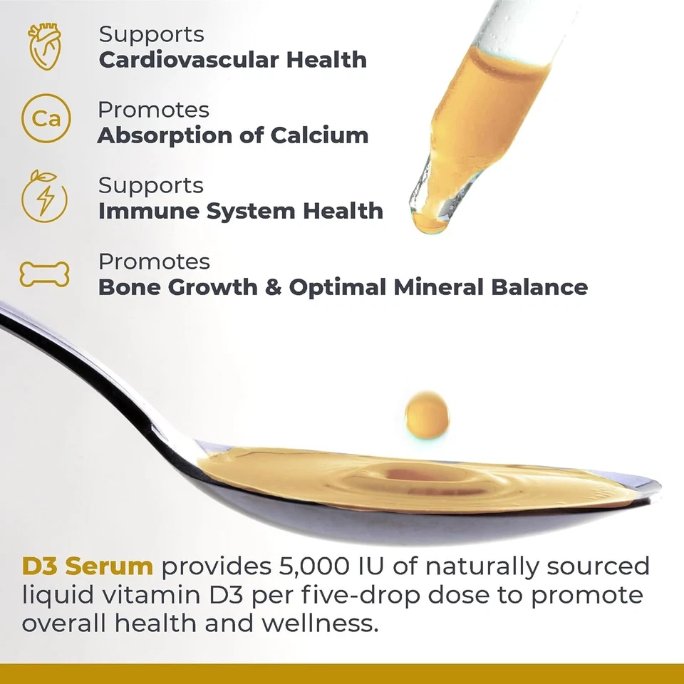 Suero de vitamina D3 Premier Research Labs - Gotas líquidas de aceite de vitamina D para adultos... Foto 4 de 4