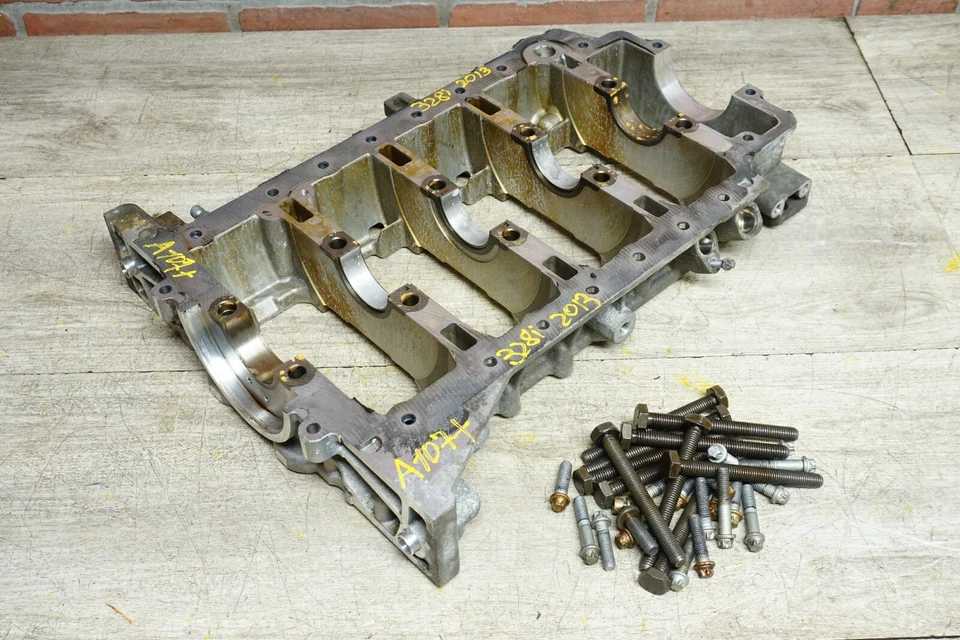 BMW 328I XDRIVE F30 2013-2015 2,0 L L4 gasolina bloque motor inferior cigüeñal caja OEM Foto 2 de 4