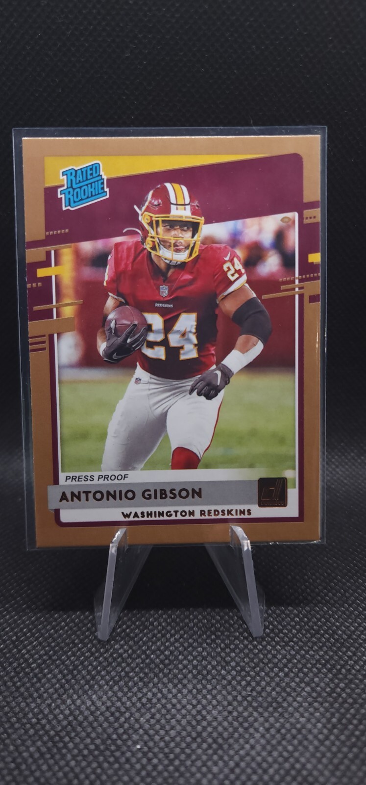 2020 Panini Donruss - Rated Rookie Press Proof Bronze #335 Antonio Gibson (RC)