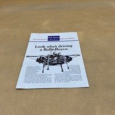US NEWS AND WORLD REPORT LOOK WHOS DRIVING A ROLLS ROYCE BROCHURE PAMPHLET BOOK