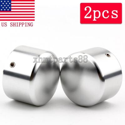 2 PCS Silver Front Axle Nut Covers Caps For Harley-Davidson Tri Glide Classic US