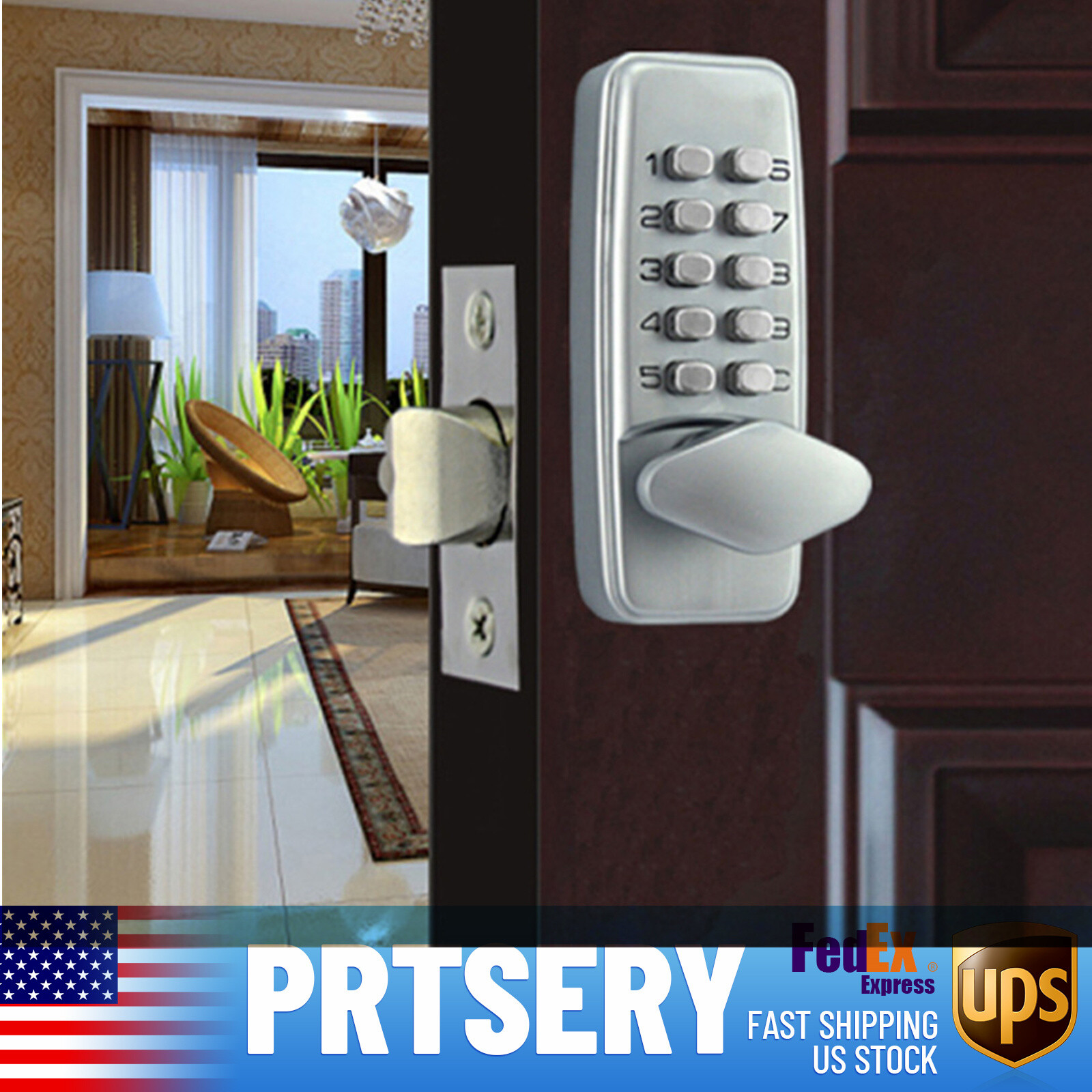 Keyless Digital Combination Door Lock with Keypad for Mechanical Entry Doors  