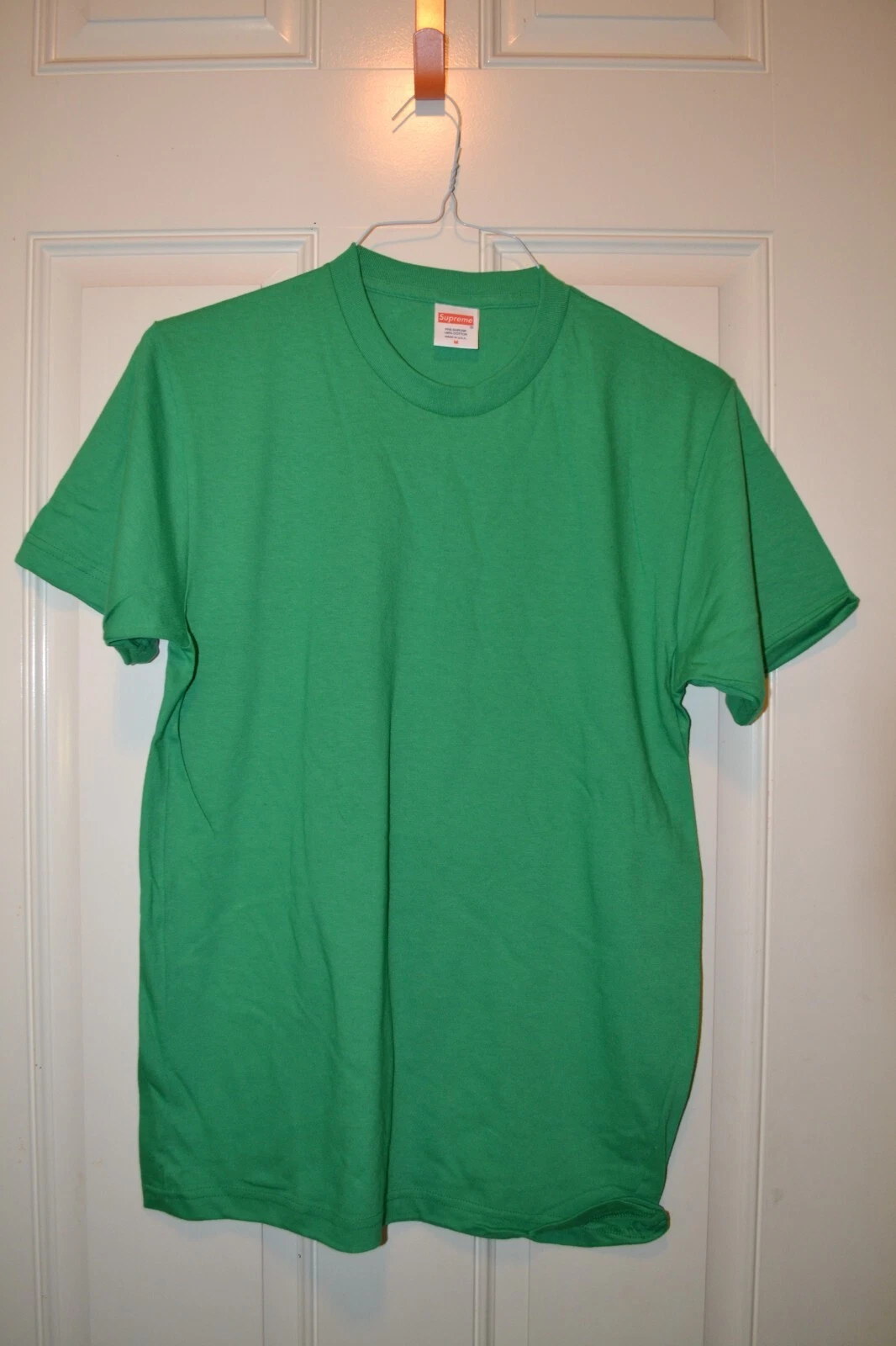 T shirt Supreme Blank Med Made In USA 100% coton streetwear vert