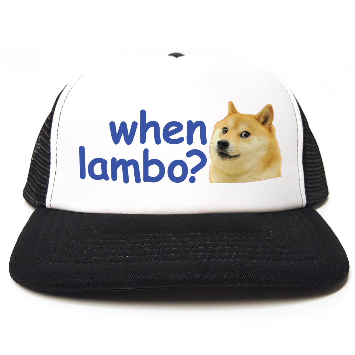 When Lambo? Trucker Hat - Funny DOGE Dogecoin Crypto Meme | eBay UK
