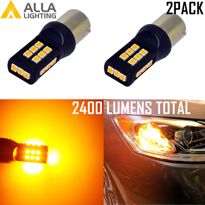 Alla Lighting 1157 21-LED Amber Yellow Turn Signal Parking Light Bright Blinker