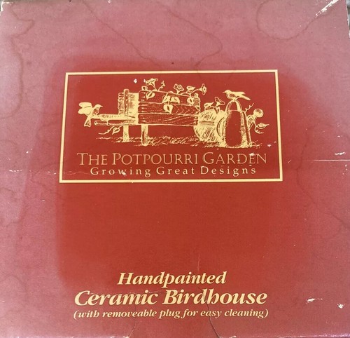 Vintage Bird House Bird Feeder Ceramic Potpourri Garden Porch Gift Birdwatcher - 第 9/10 張圖片