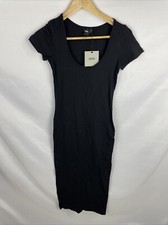 ASOS Midi Bodycon Black Short Sleeve Stretchy Dress Women’s Size 4 Length 43”