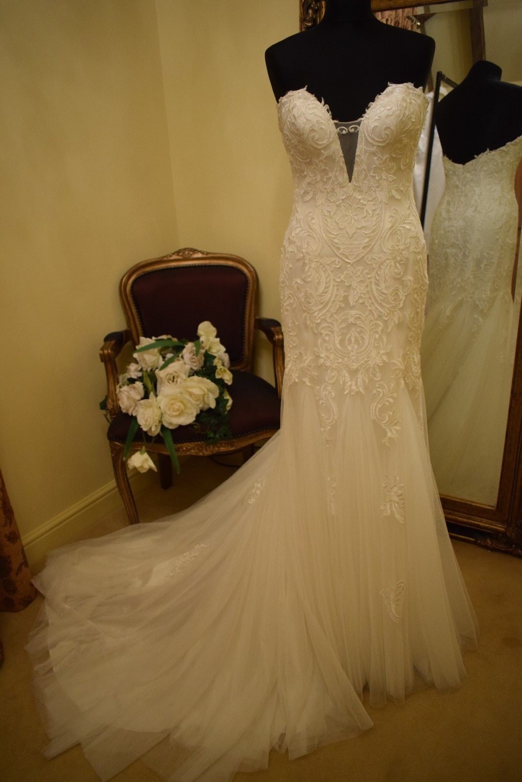 Alfred Angelo Wedding Dress Style 984 Size 10 Ivory Brand NEW!!, image size:1067x1600