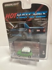 1/64 GREENLIGHT HOT HATCHES 1965 AUSTIN MINI COOPER S GREEN & WHITE/ ROOF RACK