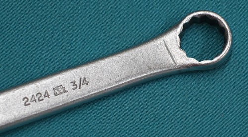 Vintage GILLER USA No. 2424  Box End Wrench  3/4" x 7/8" x 11-1/2" SAE 12 Point - Picture 9 of 11