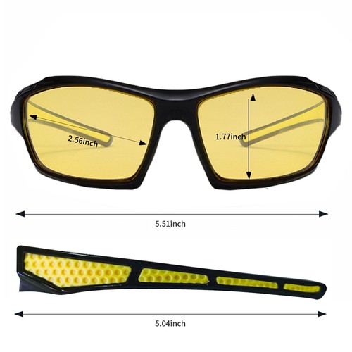 Motorcycle Sunglasses Men Driving Riding Bike Anti-UV Glasses Yellow/Gray/Blue - Picture 2 of 21