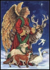 Guardian Angel of Animals - Chart Counted Cross Stitch Patterns Needlework DIY