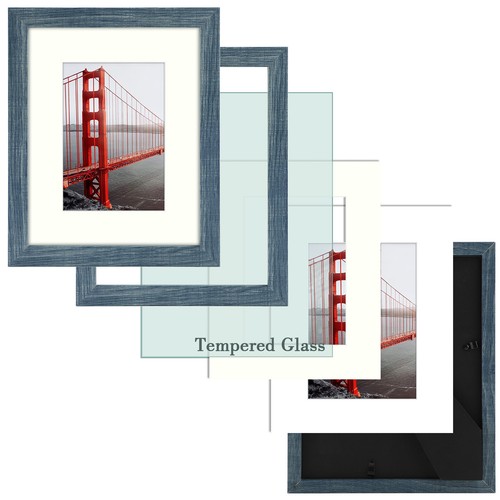 Picture Frame with Mat and Plexiglas for Poster Photo Wall Displays Home Decor - Picture 4 of 14