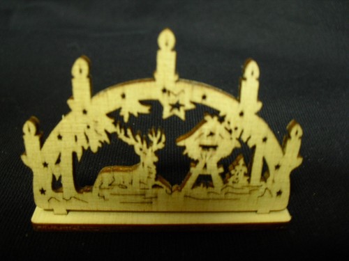 Mini-Schwibbogen 6x4x1cm traditionelle Motive als Deko, Puppenstube - Bild 28 von 55
