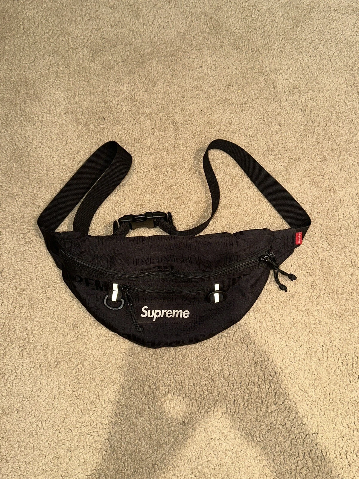 SS19 Supreme Box logo sac déchets tissu cordura (noir)