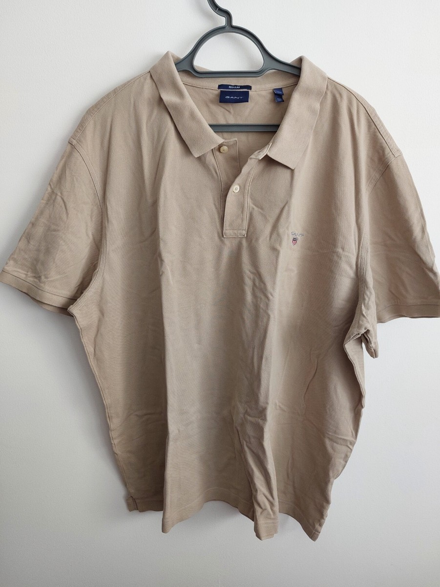 GANT MENS 4XL BEIGE POLO SHIRT VERY GOOD USED CONDITION UK