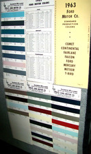 1963 Ford Lincoln Mercury Comet Falcon Galaxie T-Bird Fairlane Paint Chips set